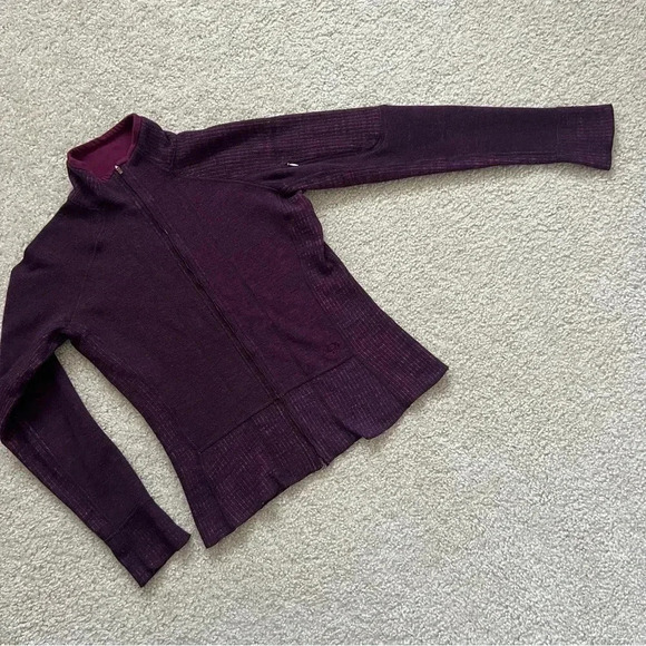 Mountain Hardwear Sarafin Cardigan Full Zip Sweater Women Sm Wool Blend Purple - Picture 5 of 16